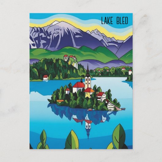 Bledsee Slowenien Postkarte (Vorderseite)