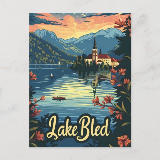Bledsee Slowenien Postkarte (Vorderseite)