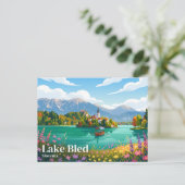 Bledsee Slowenien Postkarte (Stehend Vorderseite)