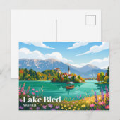 Bledsee Slowenien Postkarte (Vorne/Hinten)