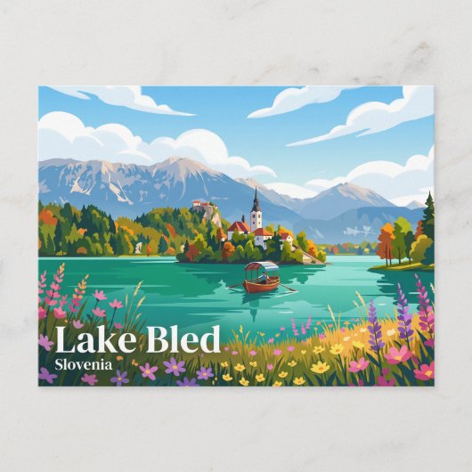 Bledsee Slowenien Postkarte (Vorderseite)