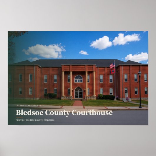 Bledsoe County Courthouse AI-Kunst Poster (Vorne)