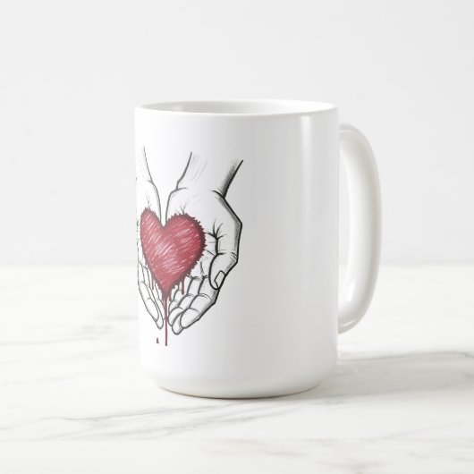 Bleeding Heart Aesthetic Mug Kaffeetasse (VorderseiteRechts)