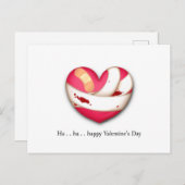 Bleeding Heart Comical Valentine Feiertagspostkarte (Vorne/Hinten)