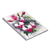 Bleeding Heart - Wasserfarben Blumen Notizblock (Rechte Seite)