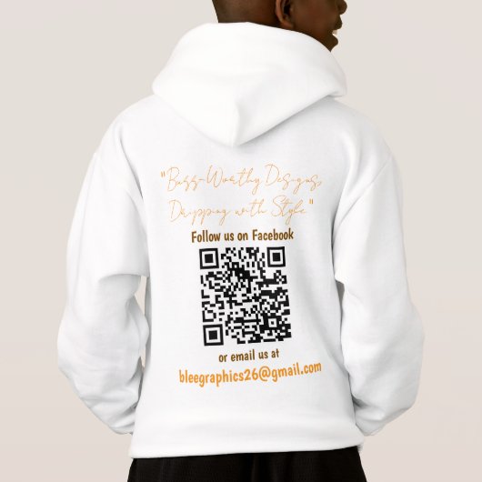 BLEEGRAPHICS Logo Kinder Pullover Kapuzenpullover (Rückseite)