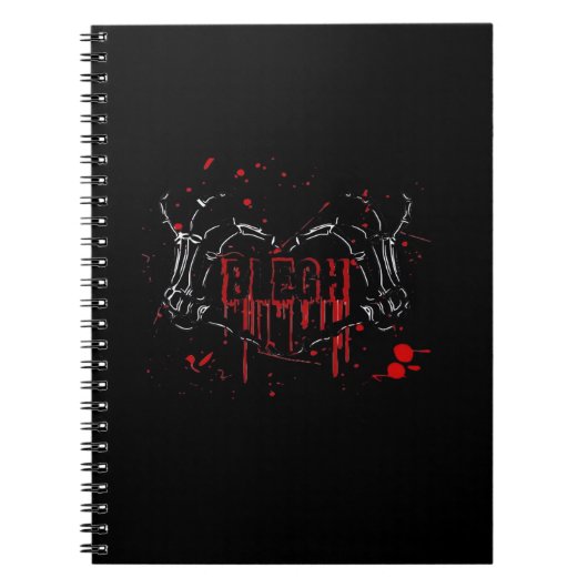 Blegh Breakdown, Skeleton Heart Hands, Emo Band, S Notizblock (Vorderseite)
