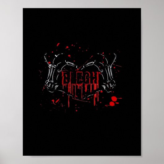 Blegh Breakdown, Skeleton Heart Hands, Emo Band, S Poster (Vorne)