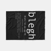 Blegh Definition Heavy Metal Head Metalcore Funny Fleecedecke (Vorderseite (Horizontal))