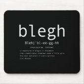 Blegh Definition Heavy Metal Head Metalcore Funny Mousepad (Vorne)