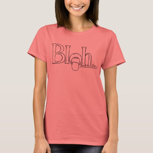"Bleh" - Bella-Ringer-T - Shirt für Frauen, weiß/s (Vorderseite)