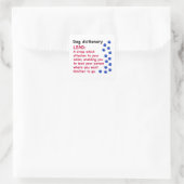 Blei - Hundewörterbuch Quadratischer Aufkleber (Tasche)