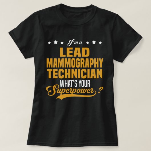Blei-Mammographie-Techniker T-Shirt (Design vorne)