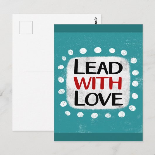 Blei mit Liebe Postkarte (Vorne/Hinten)