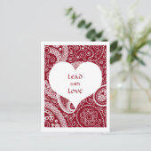 Blei mit Liebe Postkarte (Stehend Vorderseite)