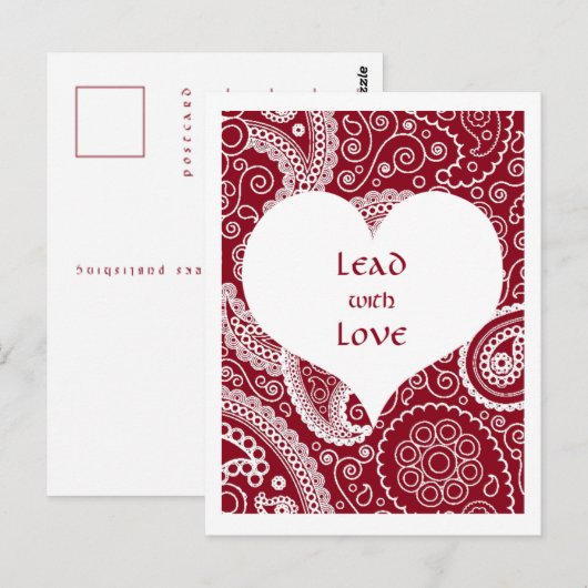 Blei mit Liebe Postkarte (Vorne/Hinten)