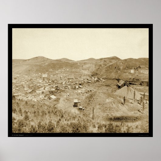 Blei-Stadtmine & Mill SD 1889 Poster (Vorne)