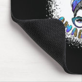 Blei Suizid Prävention Bewusstsein Messy Bun Gi Mousepad (Ecke)