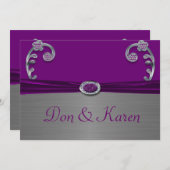 Blei und Silbermetalle, Geblüht Größe A7 Einladung (Vorne/Hinten)