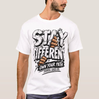 Bleib Anders, Folge Deinem Weg Motivations-T-Shirt T-Shirt