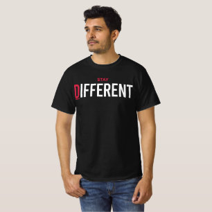 Bleib Anders Motivations-Typografie Herren T-Shirt