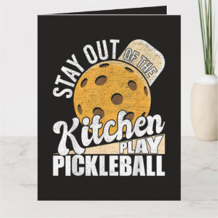 Bleib aus der Küche, spiel Pickleball Dankeskarte
