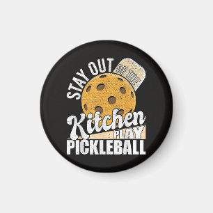 Bleib aus der Küche, spiel Pickleball Magnet