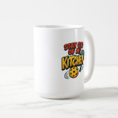 Bleib Aus Meiner Küche Premium Kaffeetasse (VorderseiteRechts)