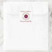 Bleib bei Freundlichkeit Quadrat Quadratischer Aufkleber (Tasche)