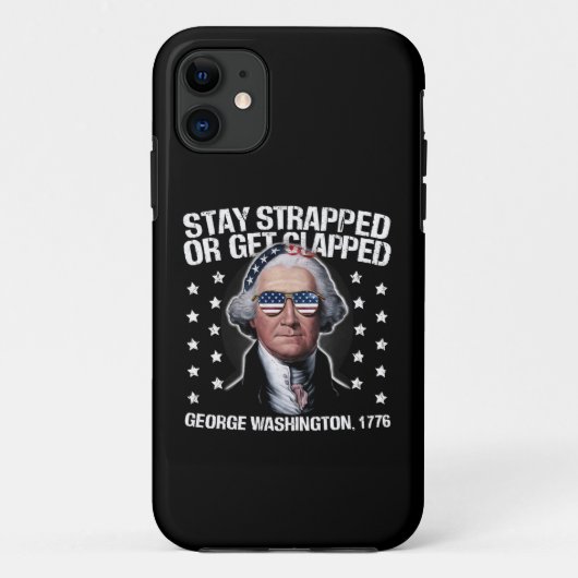 Bleib bewaffnet oder kriegst eine geknallt George Case-Mate iPhone Hülle (Rückseite)