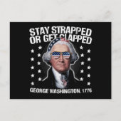 Bleib bewaffnet oder werde geklappt George Washing Postkarte (Vorderseite)