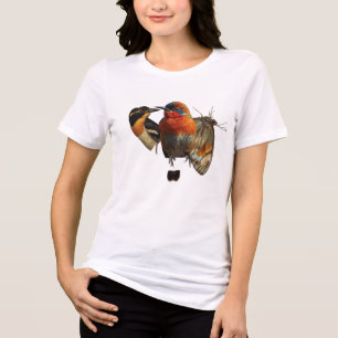 Bleib Chirp Ästhetik Vogel AI Grafik Frauen T-Shir Tri-Blend Shirt