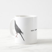 Bleib Chirp Minimalistisch Schwarzer Vogel Kaffeeb Kaffeetasse (Vorderseite Links)
