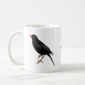 Bleib Chirp Minimalistisch Schwarzer Vogel Kaffeeb Kaffeetasse (Links)