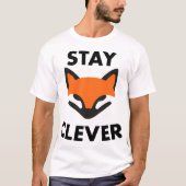 Bleib Clever Minimalist Fox T-Shirt (Vorderseite)