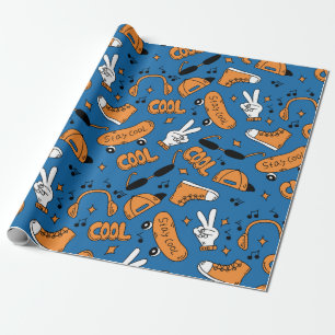 Bleib cool, 90er Nostalgie Geschenkpapier