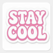 Bleib Cool Aufkleber Minimalistisches Positives Zi (Vorderseite)