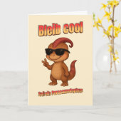 Bleib Cool – Be a Parasaurolophus Karte (Gelbe Blume)