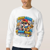 Bleib cool Corgi Sweatshirt (Vorderseite)