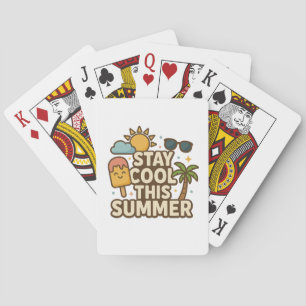 Bleib Cool diesen Sommer - Süßes Sommer-Eiscreme-T Spielkarten