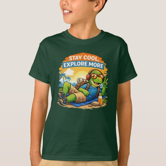 Bleib cool Dino T-Shirt (Vorderseite)