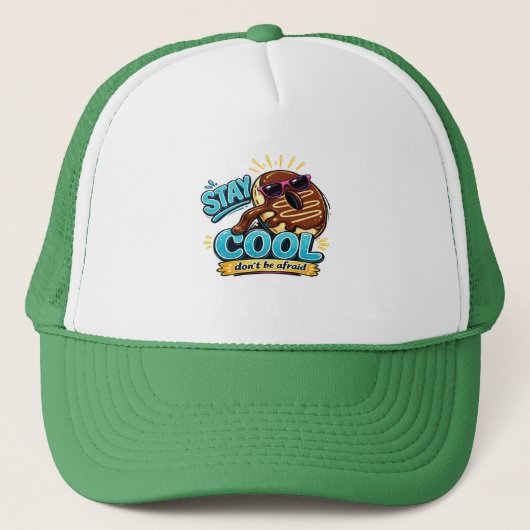 Bleib cool Donut Lustige Mützen Design  (Vorderseite)