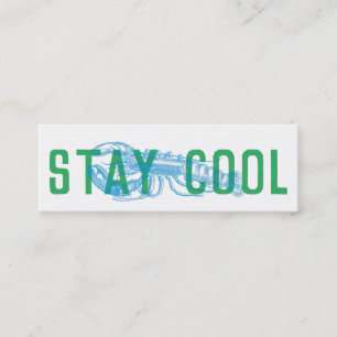 Bleib cool Lieferkarten Mini Visitenkarte