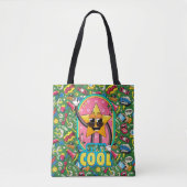 Bleib Cool Pop-Art-Muster-Tasche Tasche (Vorderseite)