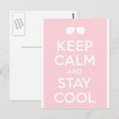 Bleib cool postkarte (Vorne/Hinten)