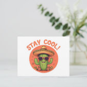 Bleib cool. postkarte (Stehend Vorderseite)