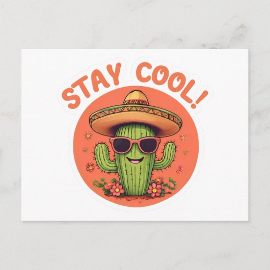 Bleib cool. postkarte (Vorderseite)