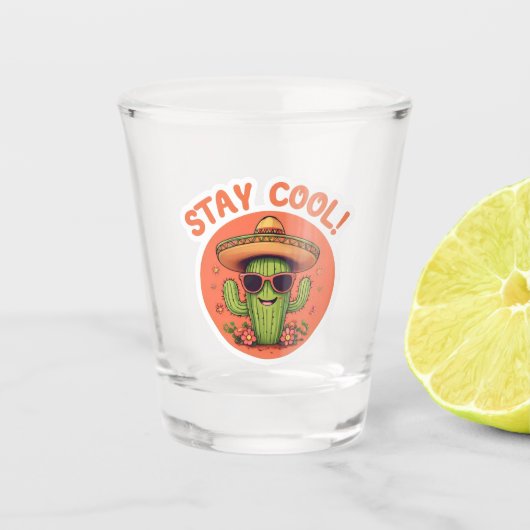 Bleib cool. schnapsglas (Vorderseite)