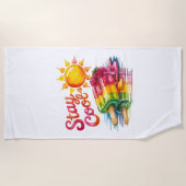 Bleib cool strandtuch (Vorderseite)