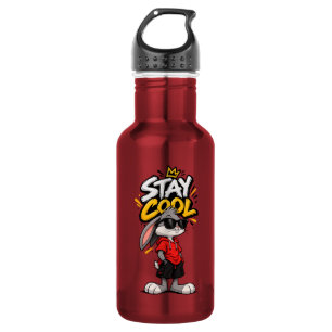 Bleib Cool Street Style Kaninchen Grafik – Lustige Edelstahlflasche